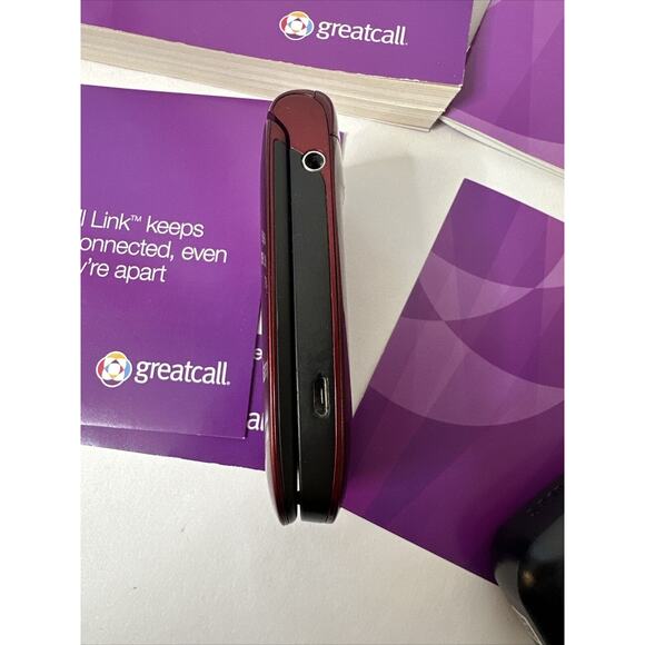 Samsung Jitterbug Greatcall-SCH-R220 RED Cell Flip Phone Included Manuel & Cords - Picture 7 of 11